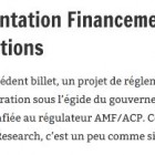 Projet de Réglementation Financement Participatif – Analyse et propositions